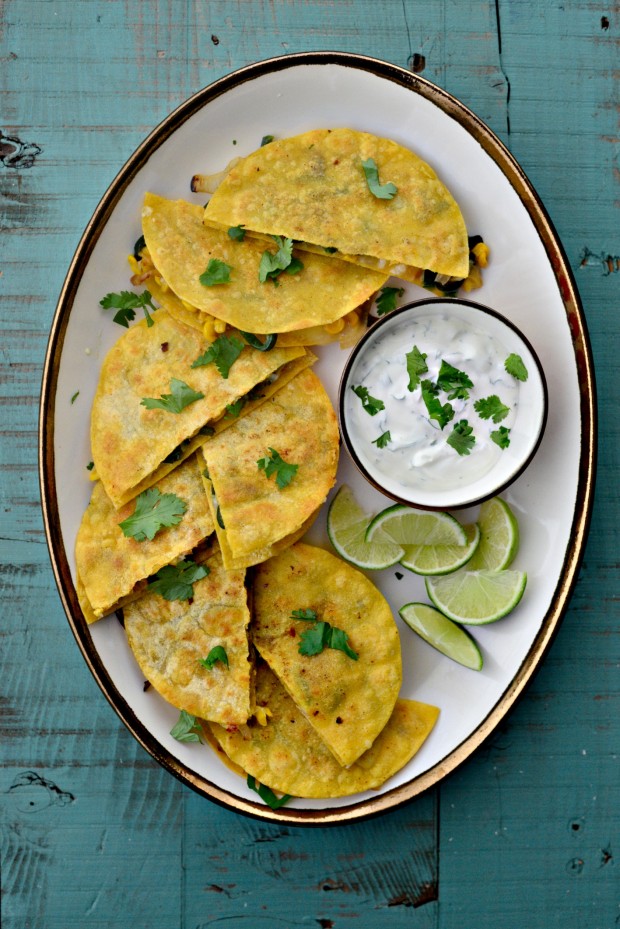 Corn Poblano Quesadillas l SimplyScratch.com 