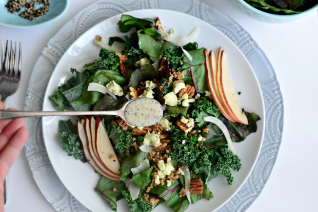 Kale and Beet Greens Salad l SimplyScratch.com