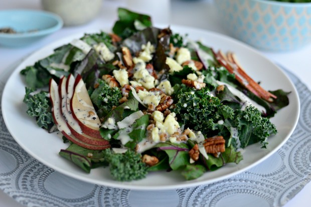 Kale and Beet Greens Salad l SimplyScratch.com