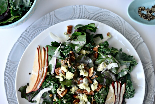 Kale and Beet Greens Salad l SimplyScratch.com