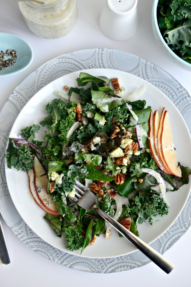 Kale and Beet Greens Salad l SimplyScratch.com