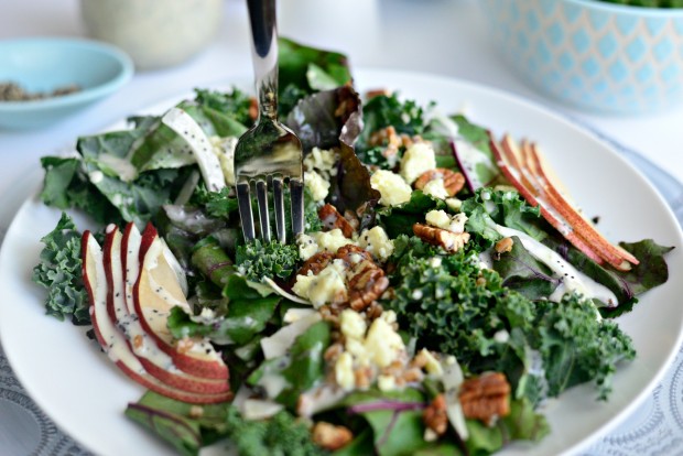 Kale and Beet Greens Salad l SimplyScratch.com