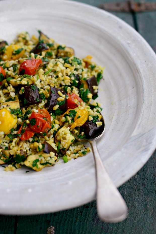 Roasted Vegetable Freekeh Salad + Lemon Mint Vinaigrette l SimplyScratch.com (24)