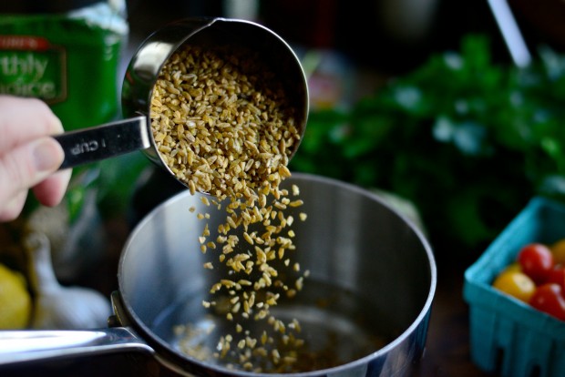 Roasted Vegetable Freekeh Salad + Lemon Mint Vinaigrette l SimplyScratch.com (3)