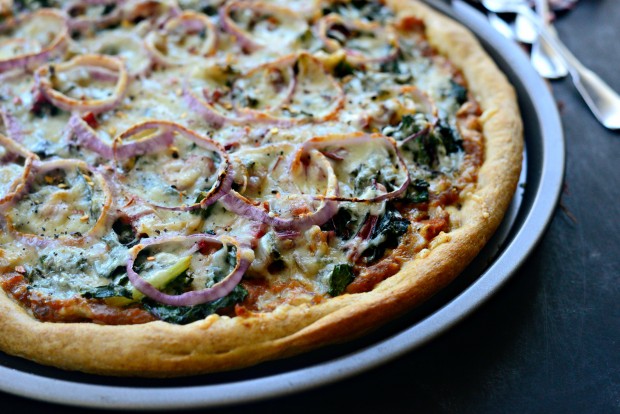 Toasted Garlic + Swiss Chard Pizza l SimplyScratch.com (25)