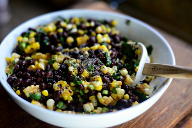 Black Bean + Grilled Corn Salad l SimplyScratch.com