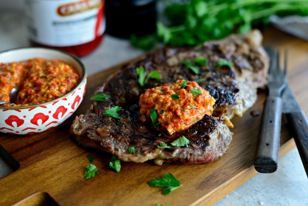 Grilled Steak with Piquillo Pepper Pesto l SimplyScratch.com (20)