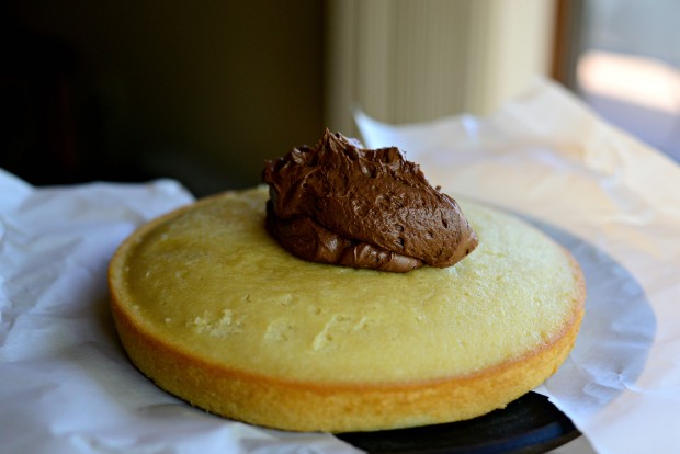 Homemade Yellow Cake + Whipped Chocolate Frosting l SimplyScratch.com (15)