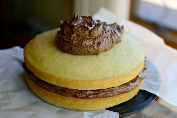 Homemade Yellow Cake + Whipped Chocolate Frosting l SimplyScratch.com (19)