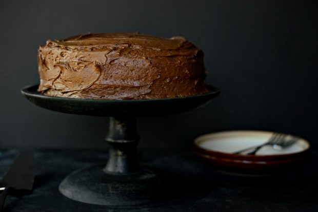 Homemade Yellow Cake + Whipped Chocolate Frosting l SimplyScratch.com (22)