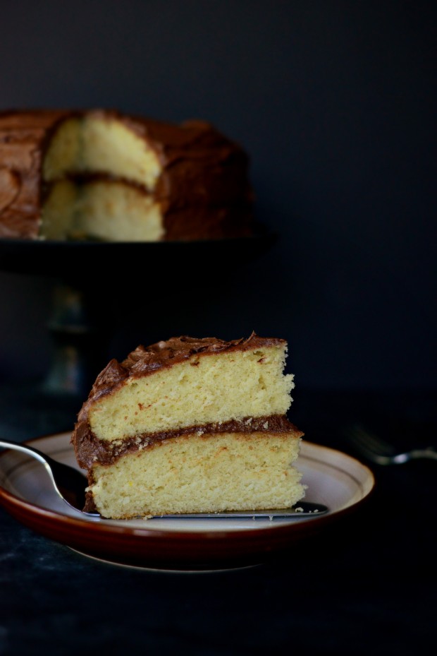 Homemade Yellow Cake + Whipped Chocolate Frosting l SimplyScratch.com (23)