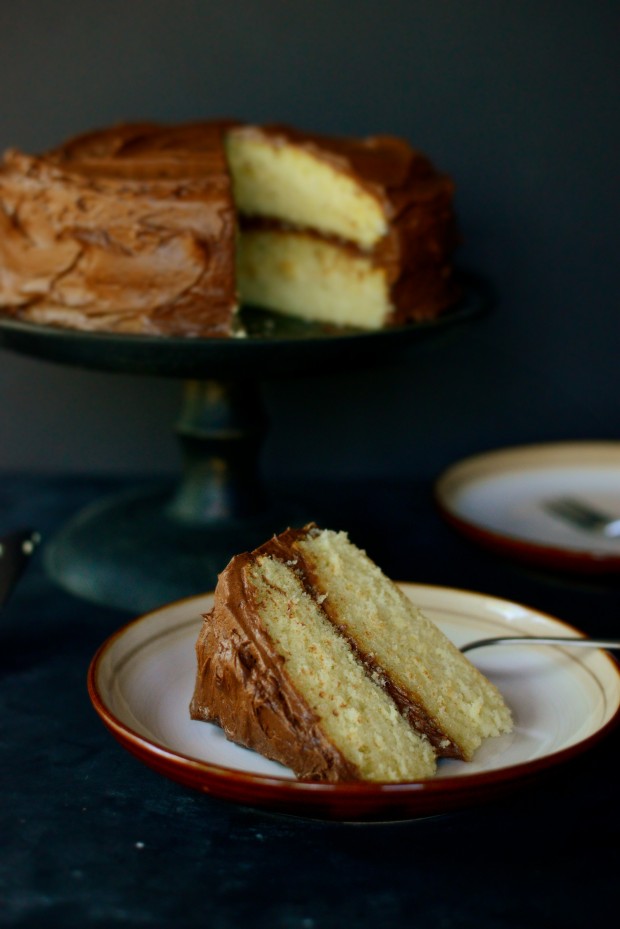 Homemade Yellow Cake + Whipped Chocolate Frosting l SimplyScratch.com (26)