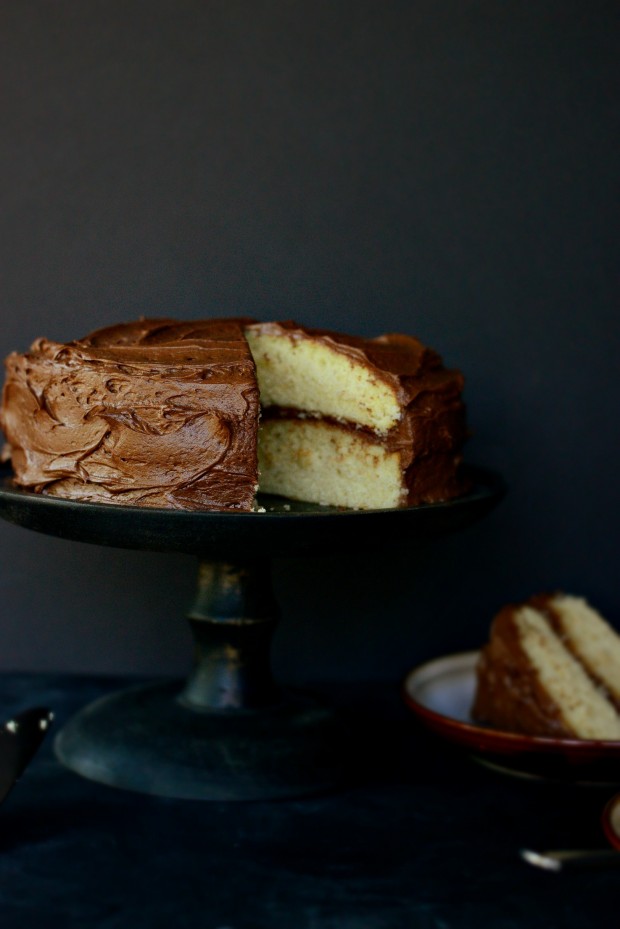 Homemade Yellow Cake + Whipped Chocolate Frosting l SimplyScratch.com (27)