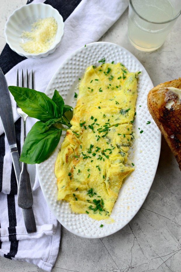 Parmesan Herb Omelet l SimplyScratch.com 