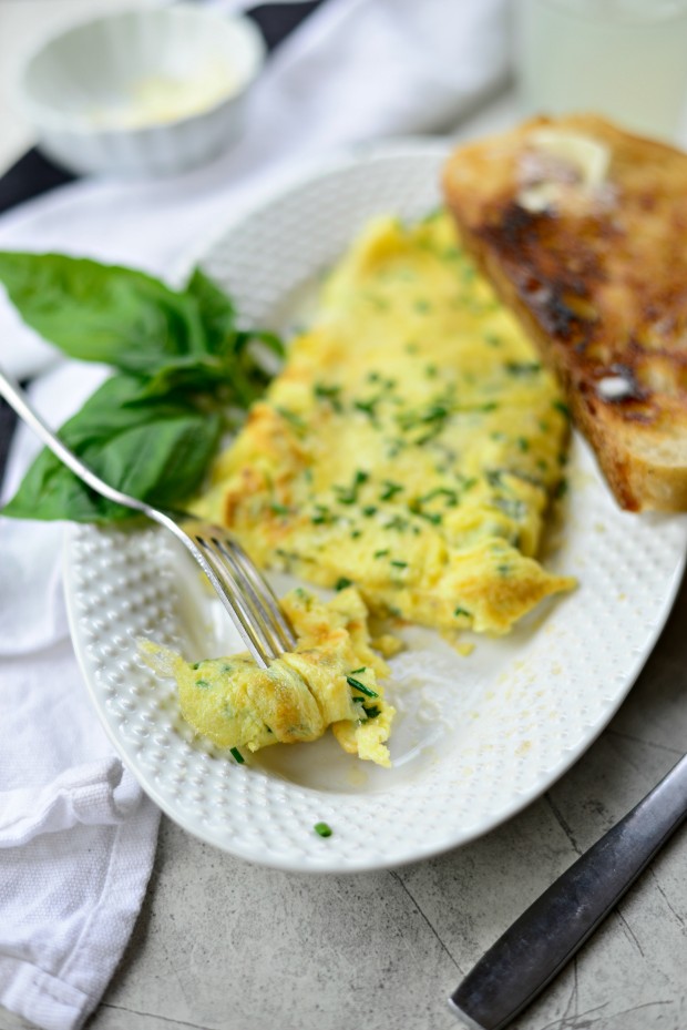 Parmesan Herb Omelet l SimplyScratch.com 