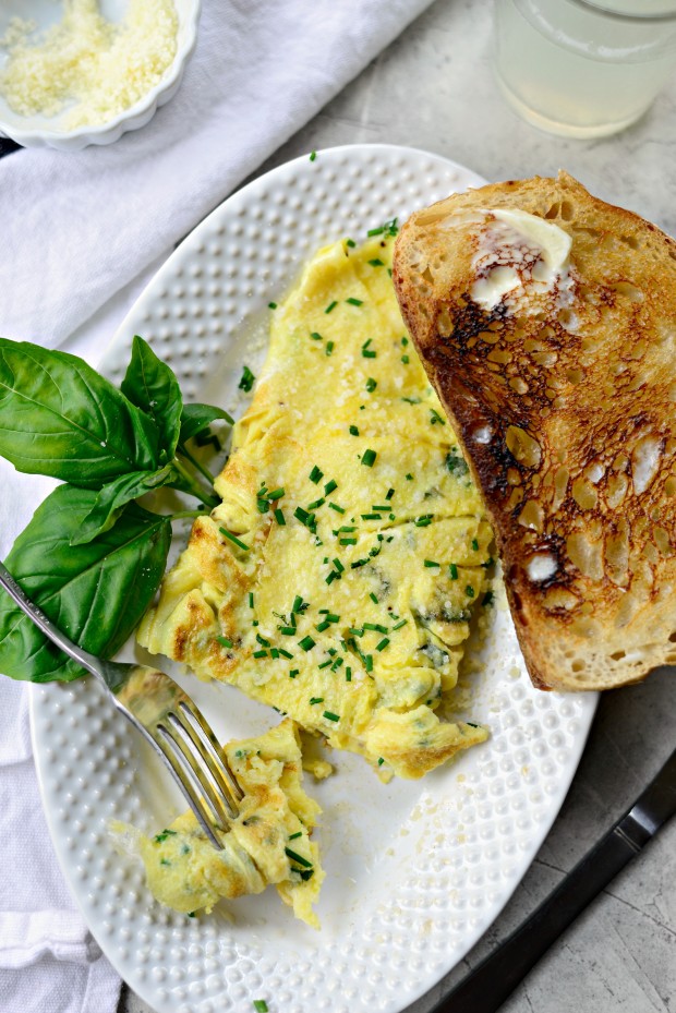 Parmesan Herb Omelet l SimplyScratch.com 