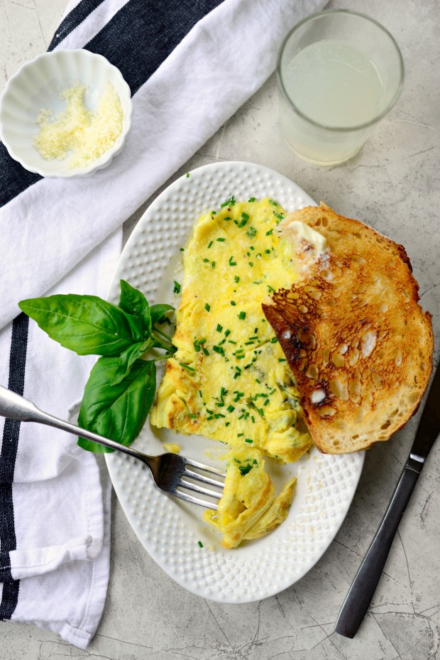 Parmesan Herb Omelet l SimplyScratch.com 