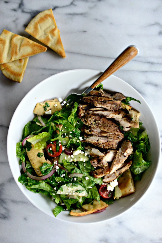 Grilled Chicken Fatoosh Salad l SimplyScratch.com (17)