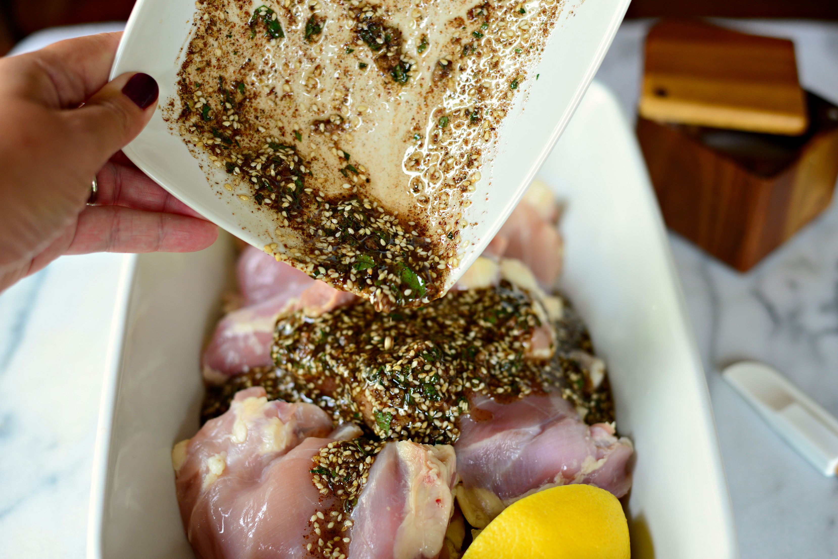 Simply Scratch Grilled Za'atar Chicken Thighs Simply Scratch