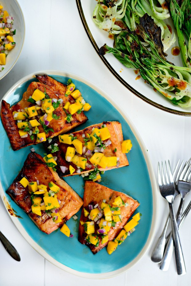 Honey Glazed Salmon + Fresh Mango Salsa (011)