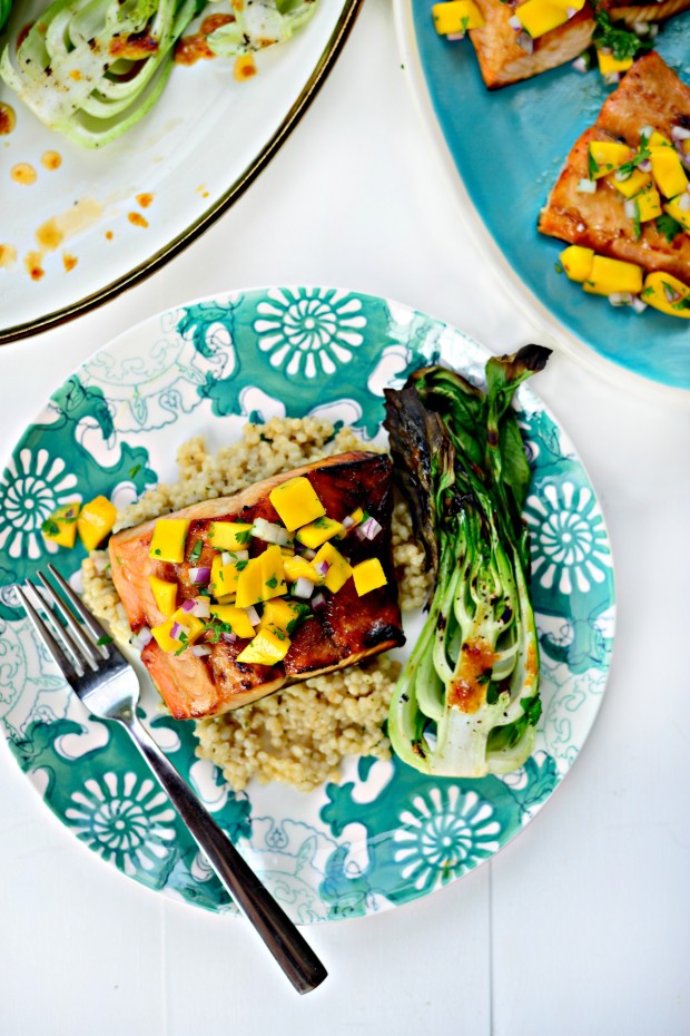 Honey Glazed Salmon + Fresh Mango Salsa (013)