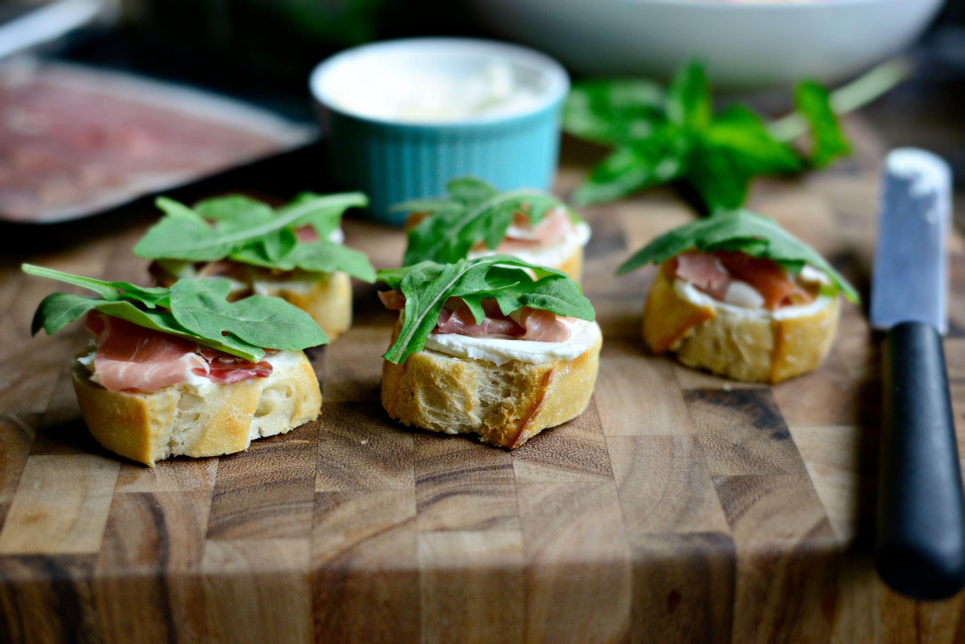 Simply Scratch Peach Prosciutto Goat Cheese Crostini Simply Scratch