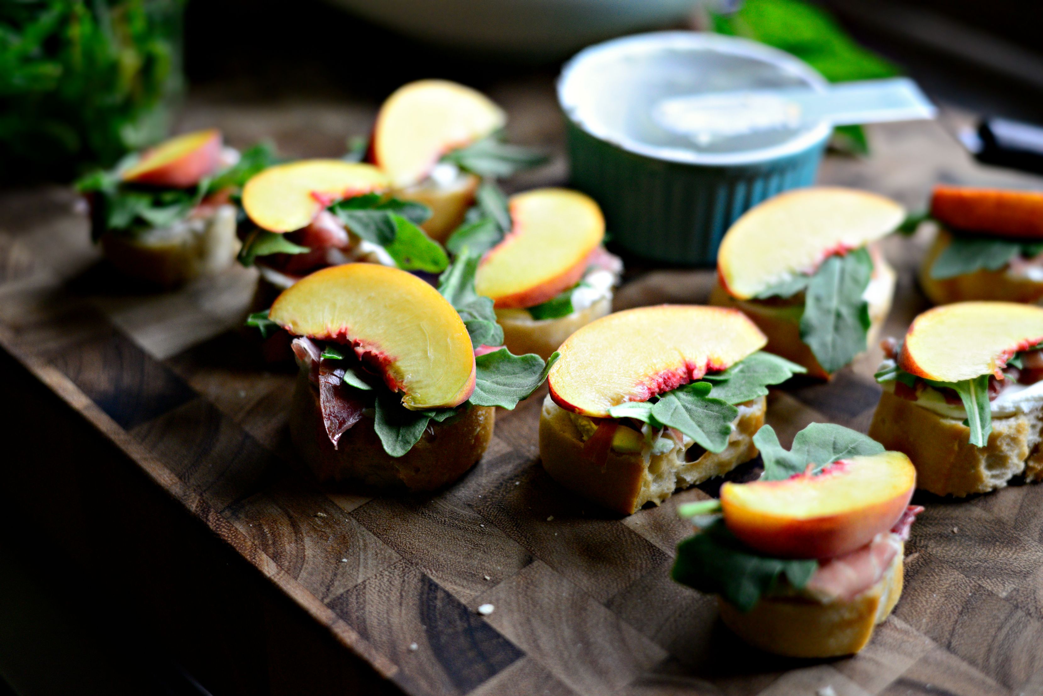 Simply Scratch Peach Prosciutto Goat Cheese Crostini Simply Scratch