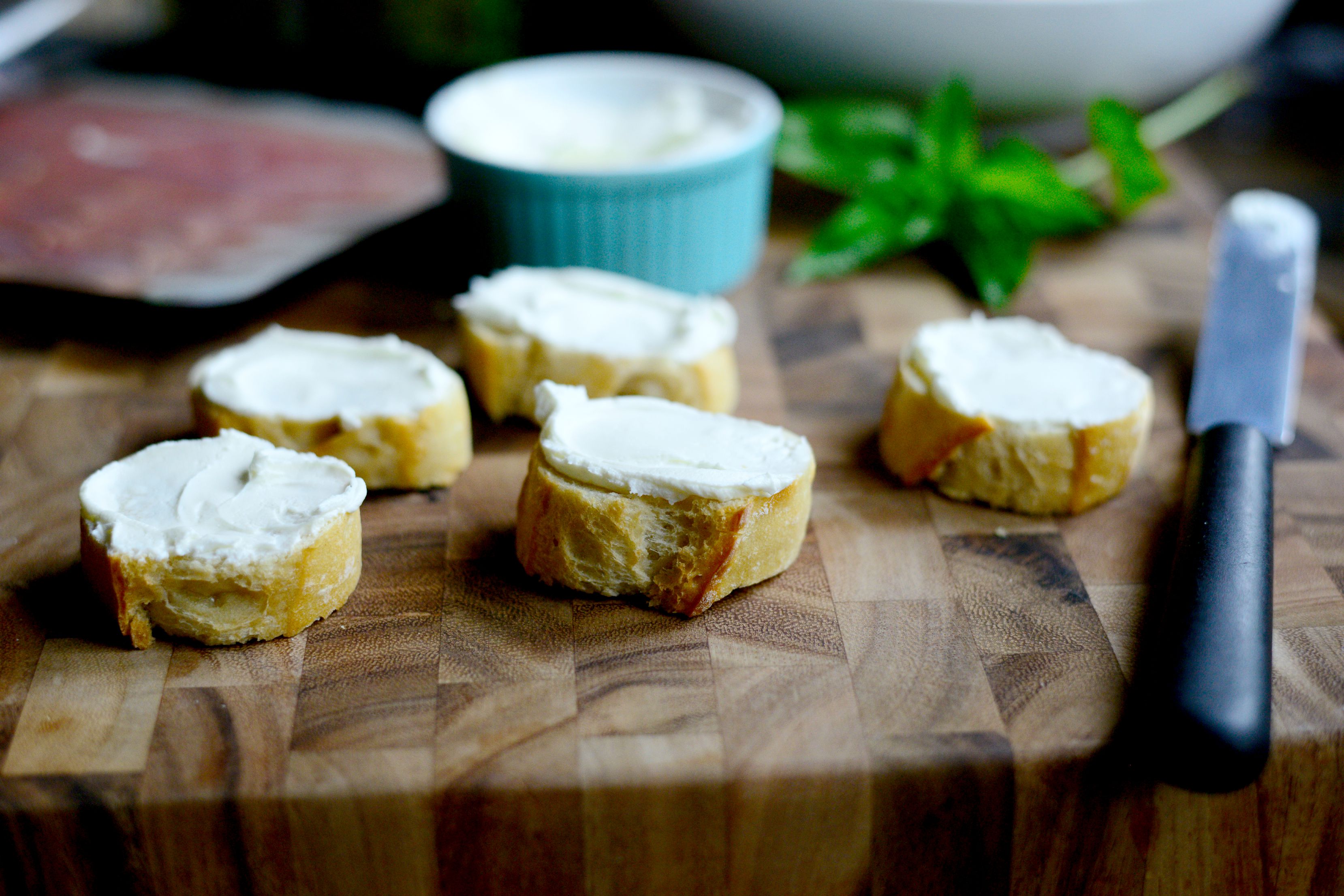 Simply Scratch Peach Prosciutto Goat Cheese Crostini Simply Scratch