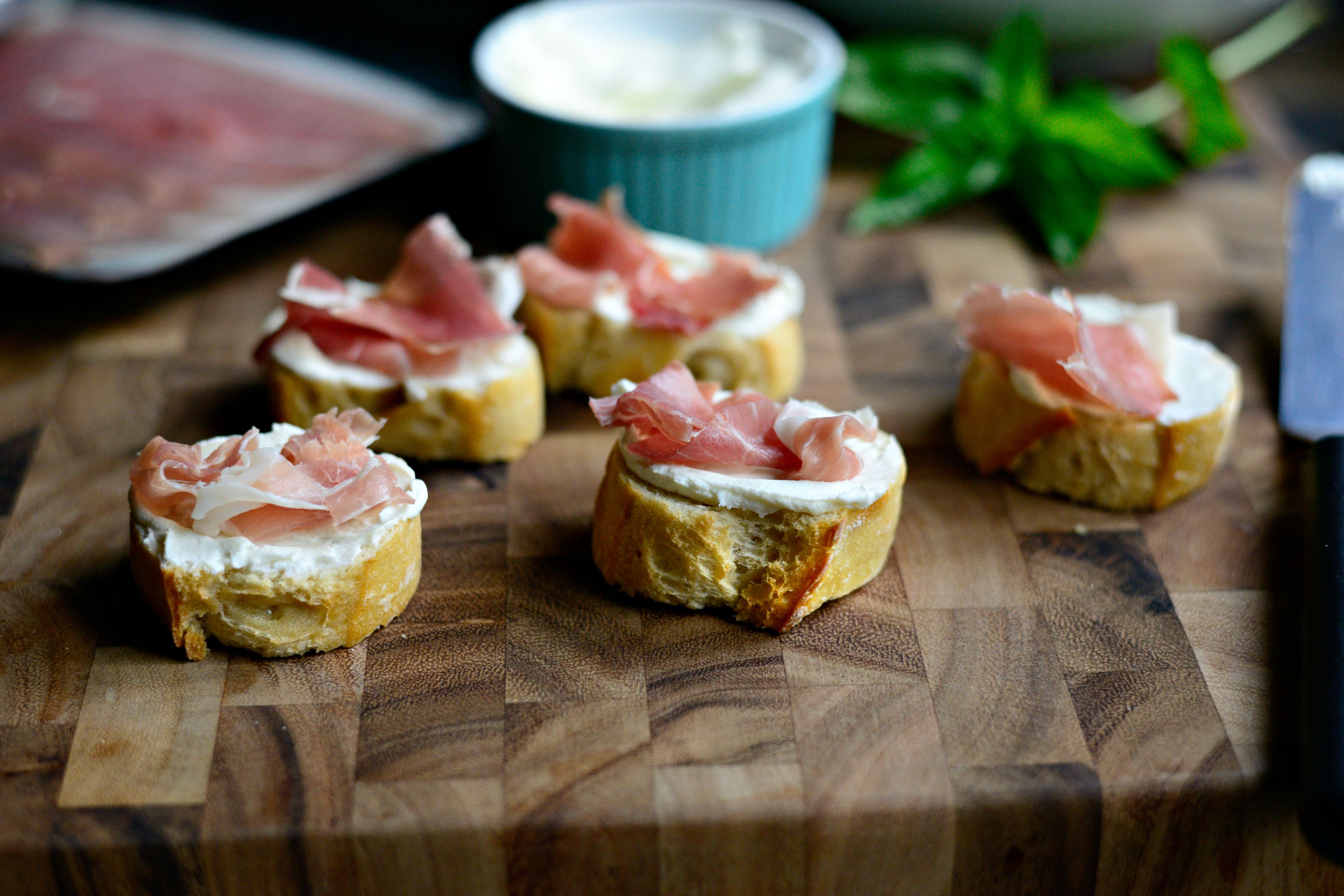 Peach Prosciutto Goat Cheese Crostini Simply Scratch
