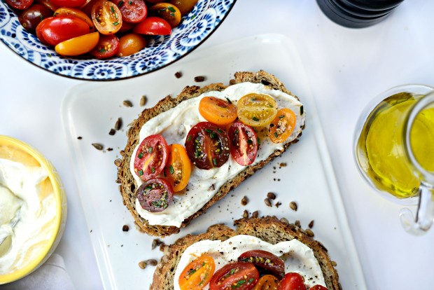 Whipped Feta + Marinated Tomato Toasts l SimplyScratch.com (19)