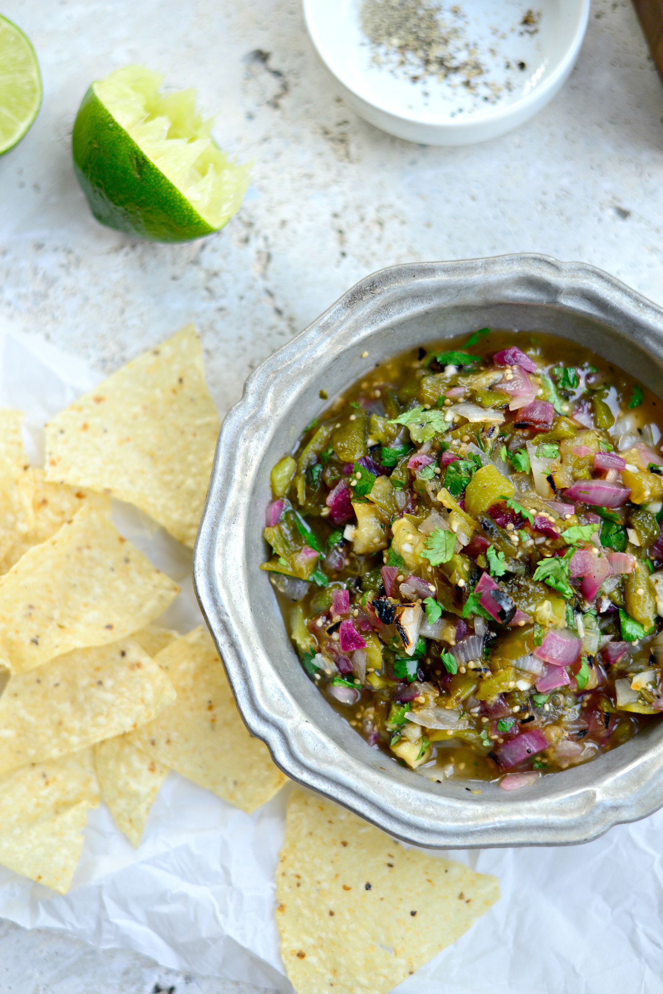 Simply Scratch Hand-Chopped Grilled Tomatillo Salsa - Simply Scratch