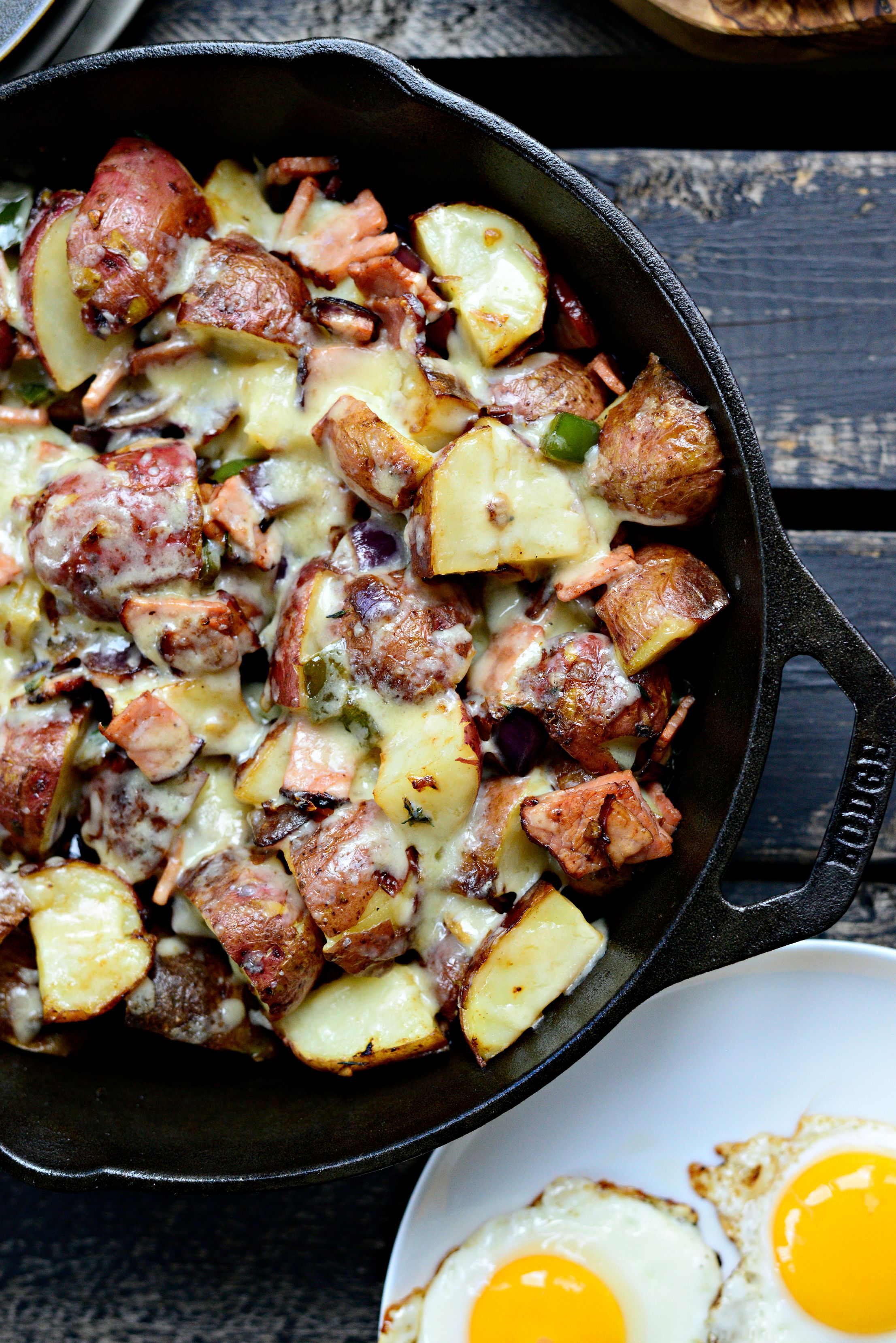 Bacon Sausage Ham Breakfast Skillet Recipe