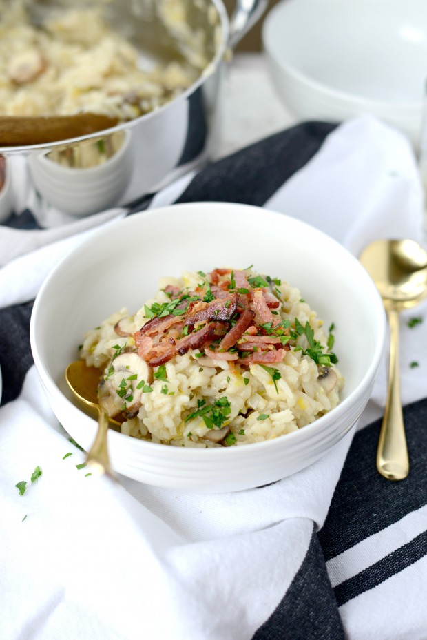 Bacon, Mushroom + Leek Risotto l SimplyScratch (30)