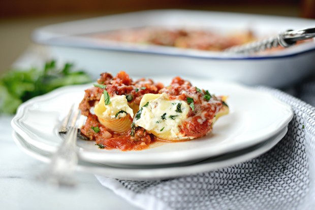 Sausage & Arugula Stuffed Shells + Chunky Tomato Sauce l SimplyScratch.com (42)