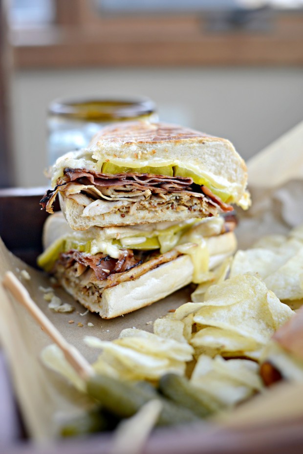 Pressed Cuban Sandwich with Roasted Garlic Aioli l SimplyScratch.com 