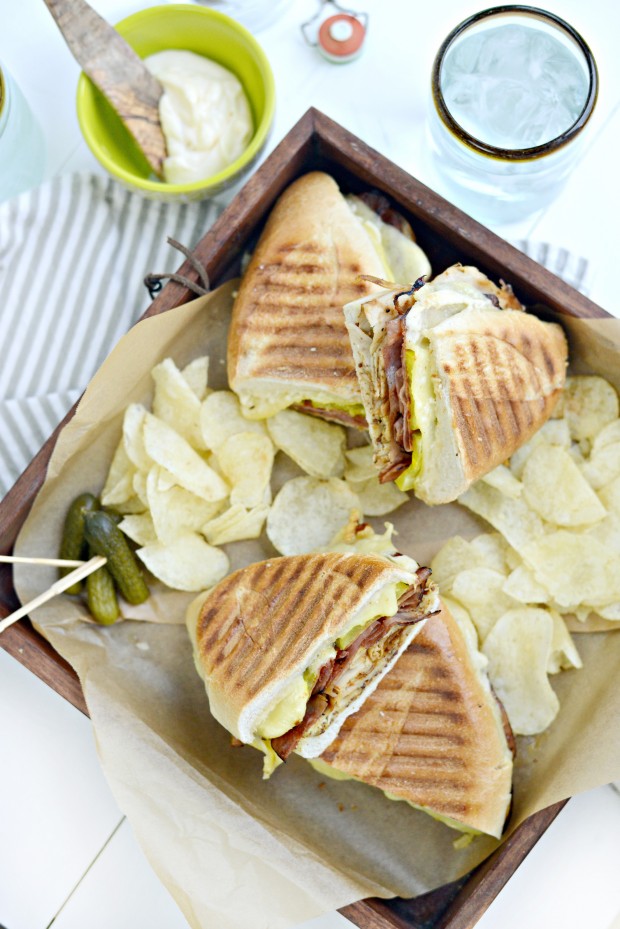 Pressed Cuban Sandwich with Roasted Garlic Aioli l SimplyScratch.com 