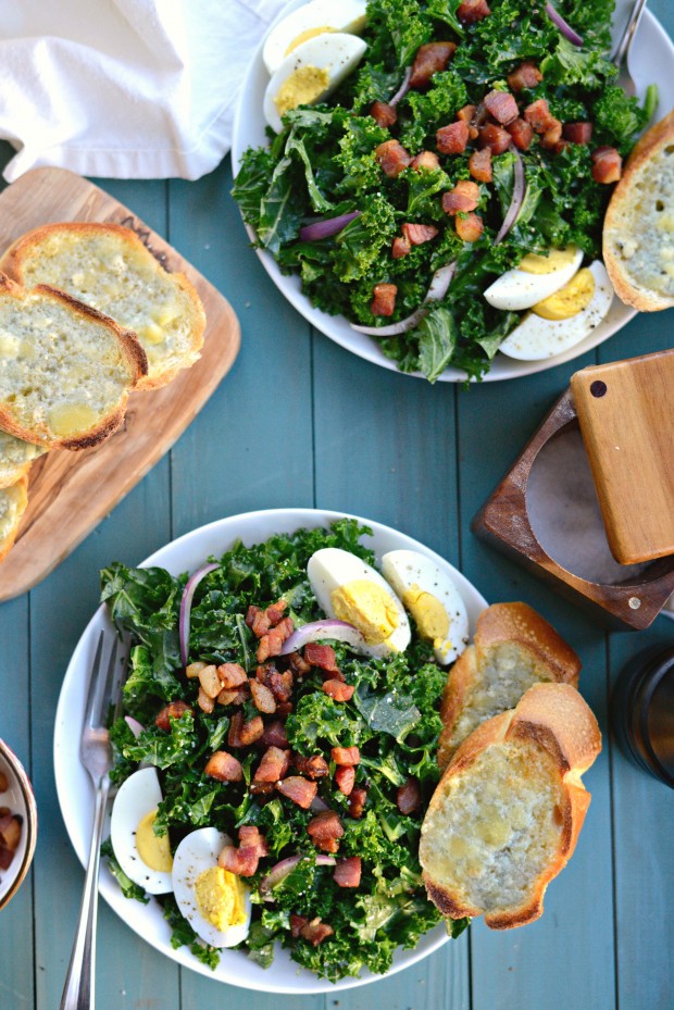 Winter Kale + Crispy Pancetta Salad with Bleu Cheese Toasts (25)