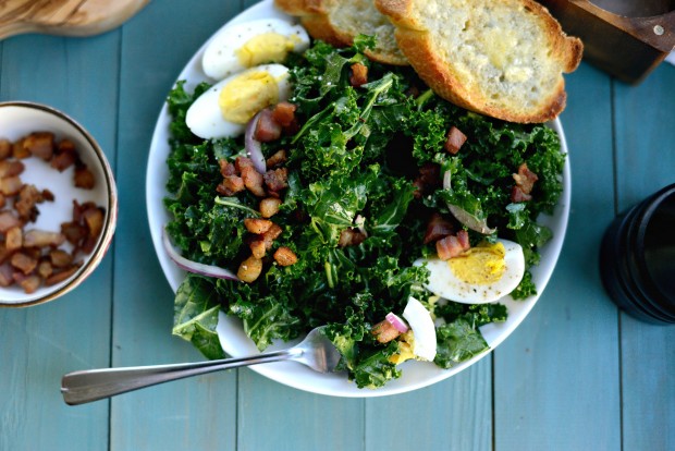 Winter Kale + Crispy Pancetta Salad with Bleu Cheese Toasts (30)