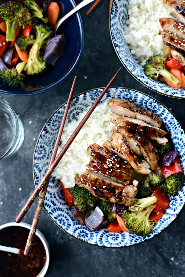 Teriyaki Chicken and Rice Bowl on the Philips Smokeless Indoor Grill -  Sweet Savant