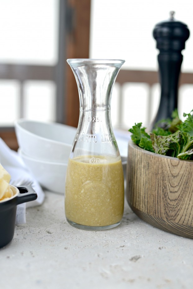 Kale Caesar Salad + a Light Caesar Vinaigrette l SimplyScratch.com 