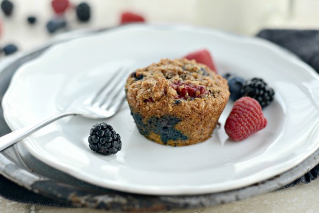 Triple-Berry Bran Muffins l SimplyScratch.com (019)