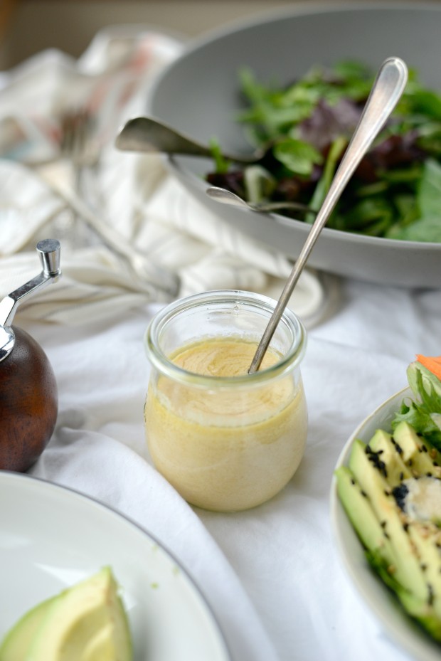 Avocado + Raw Sweet Potato and Herbed Salad with Miso Dressing l SimplyScratch.com - raw sweet potato salad