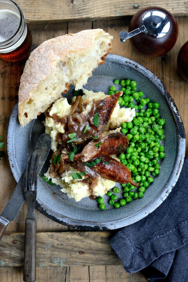 Bangers and Mash with Caramelized Onion Gravy (24)