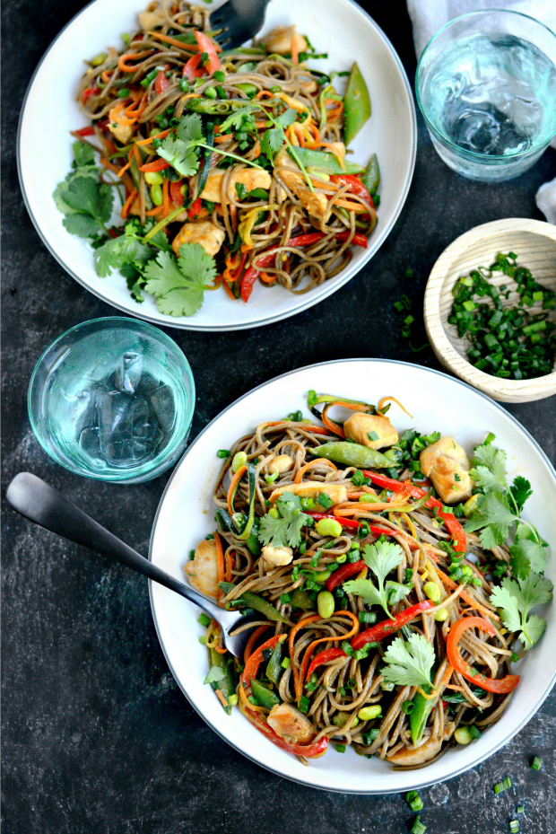 Chicken + Spring Vegetable Soba Noodle Stir-Fry l SimplyScratch.com (017)