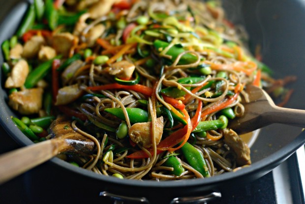 Chicken + Spring Vegetable Soba Noodle Stir-Fry l SimplyScratch.com (10)