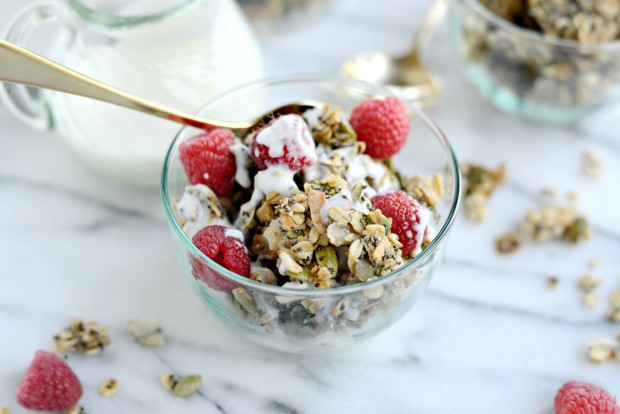 Coconut Chia Seed Granola l SimplyScratch.com