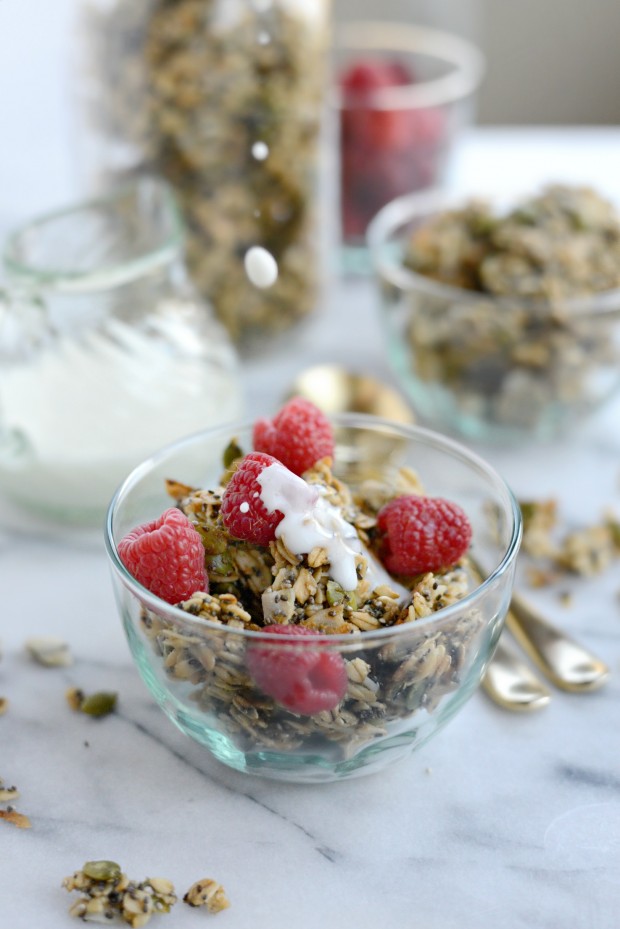 Coconut Chia Seed Granola l SimplyScratch.com