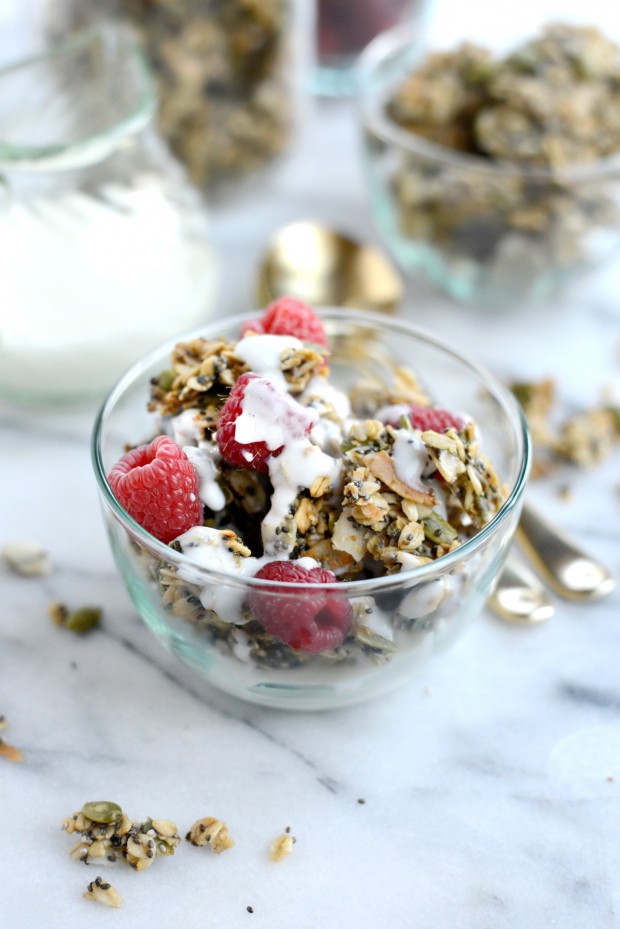 Coconut Chia Seed Granola l SimplyScratch.com 