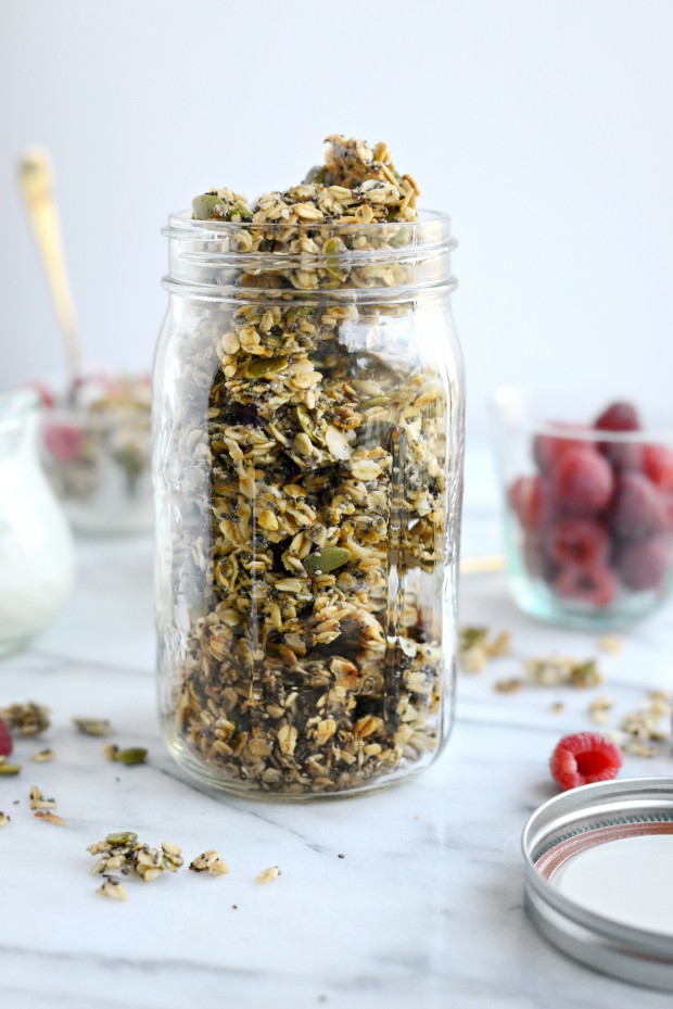 Coconut Chia Seed Granola l SimplyScratch.com 