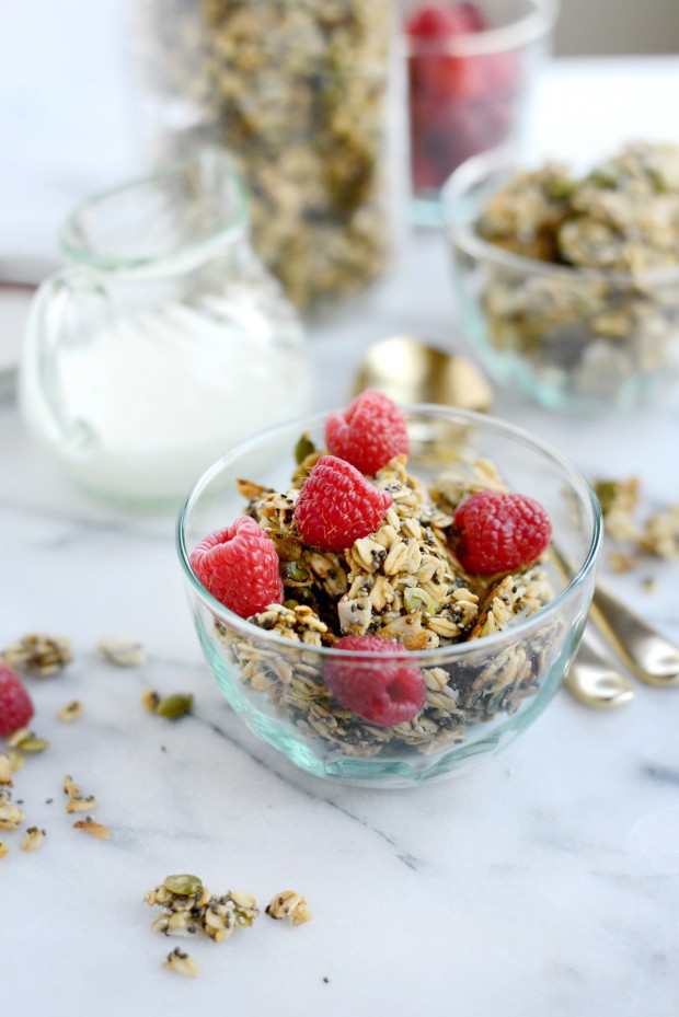 Coconut Chia Seed Granola l SimplyScratch.com 